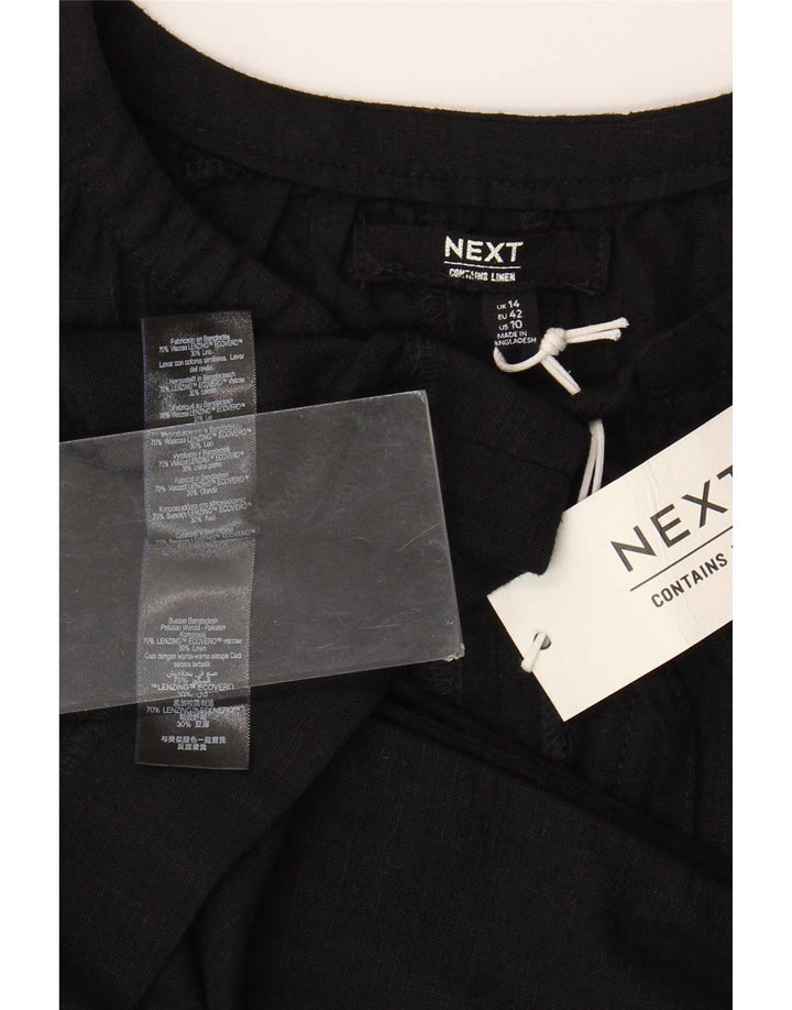 Next Womens A-Line Dress UK 14 Large Black Viscose