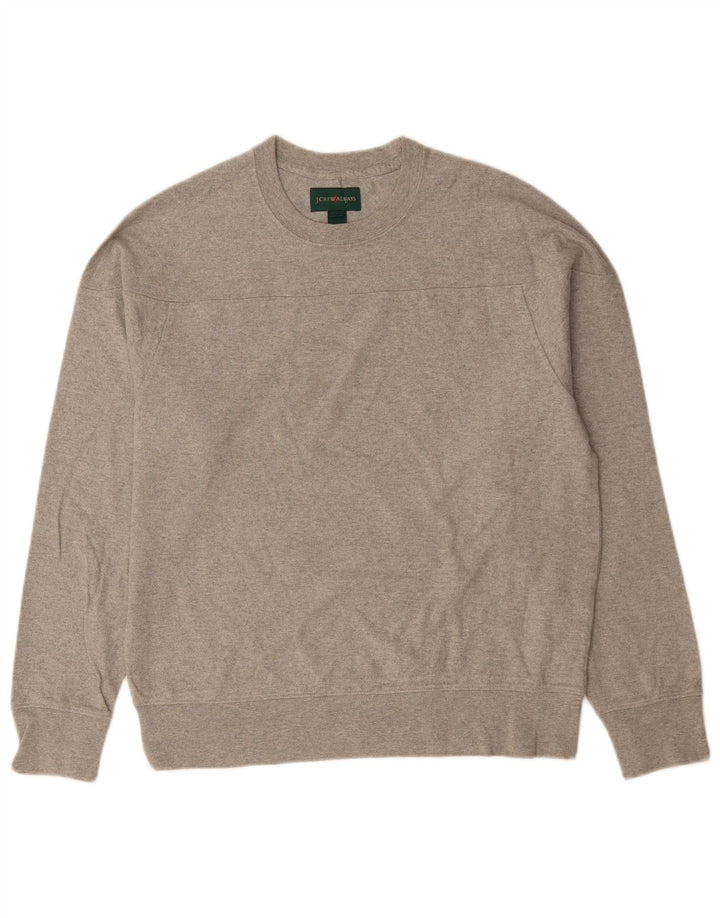 J. CREW Mens Sweatshirt Jumper Medium Grey Cotton