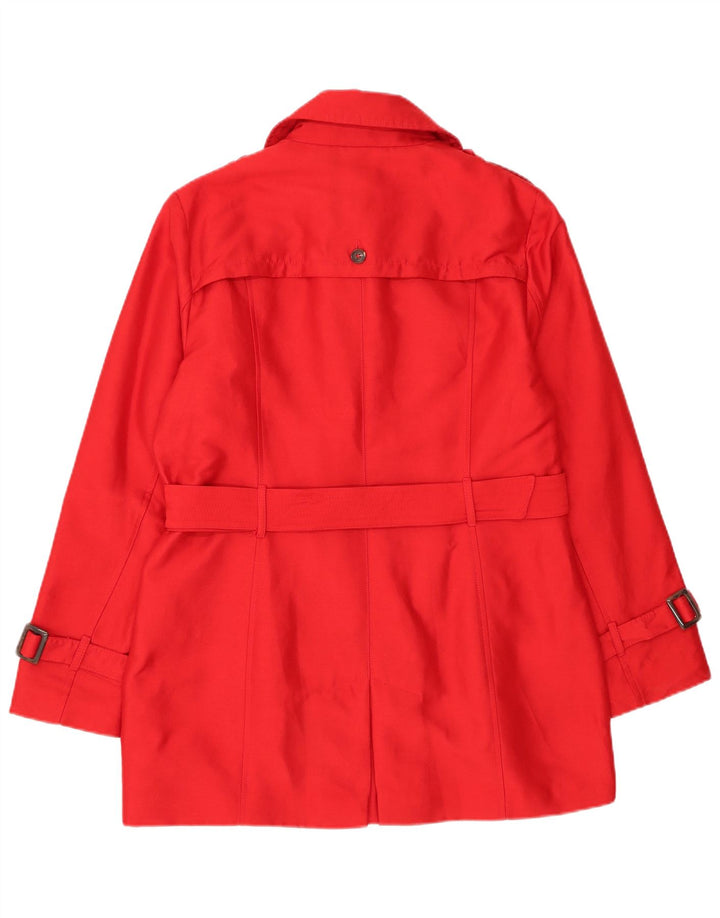 Laura Ashley Womens Trench Coat UK 14 Medium Red Polyester
