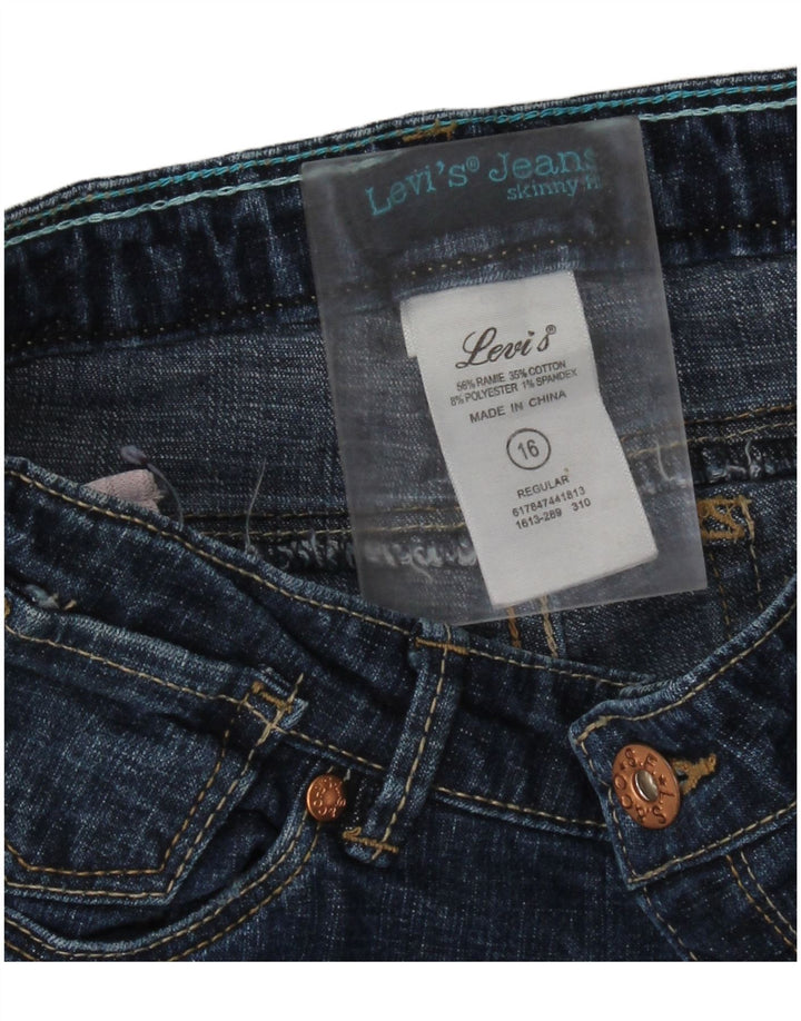 LEVI'S Girls Skinny Jeans 15-16 Years W26 L31 Blue Ramie