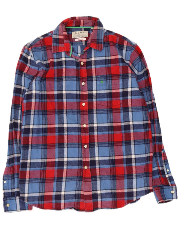Jack Wills Mens Flannel Shirt Small Multicoloured Plaid Cotton