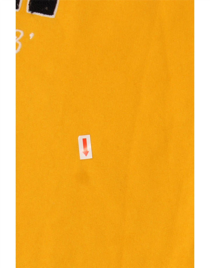 SUPERDRY Womens Oversized Graphic Sweatshirt Jumper UK 12 Medium  Yellow