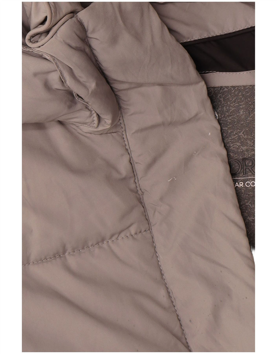 Superdry Womens Oversized Graphic Hooded Padded Coat UK 10 Small Grey