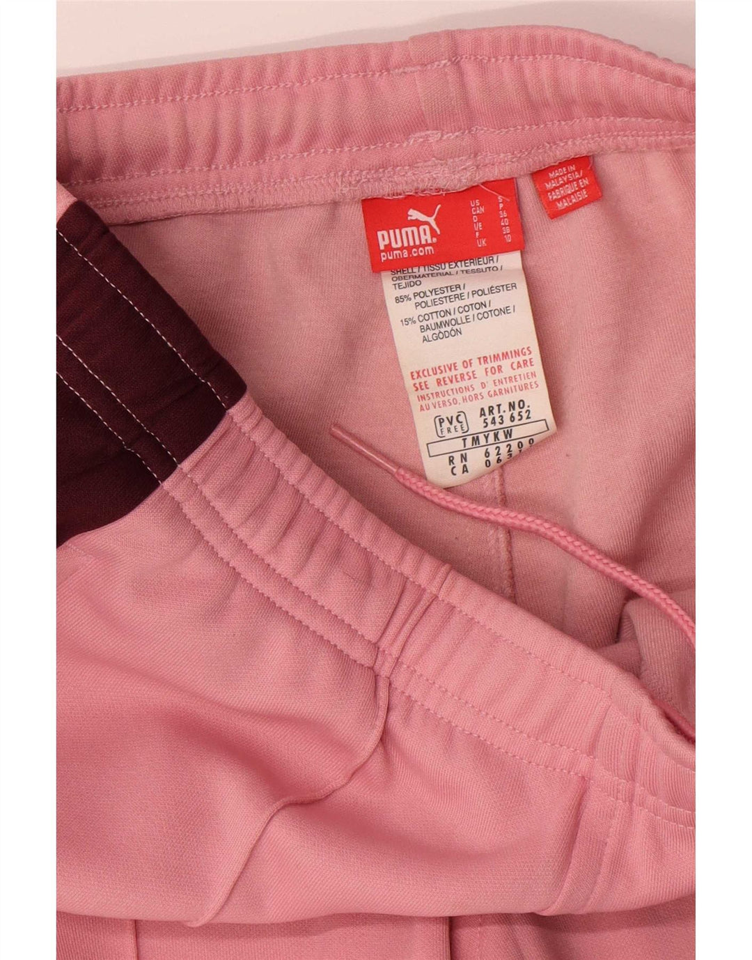 Puma Womens Tracksuit Trousers UK 10 Small Pink Colourblock Polyester