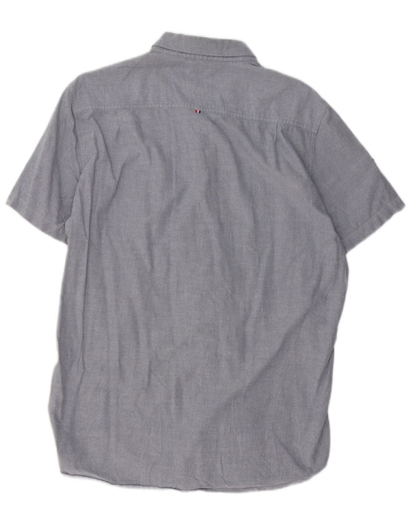 SUPERDRY Mens Short Sleeve Shirt XL Blue Cotton