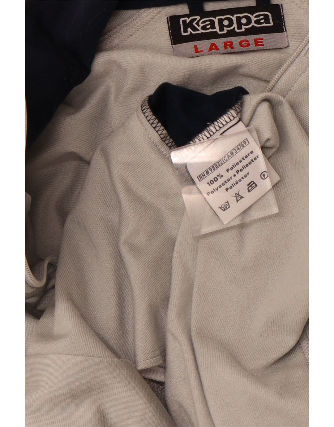 KAPPA Mens Tracksuit Top Jacket Large Grey Colourblock Polyester