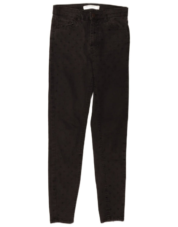 Zara Womens Skinny Jeans EU 34 2XS W24 L26 Black Polka Dot