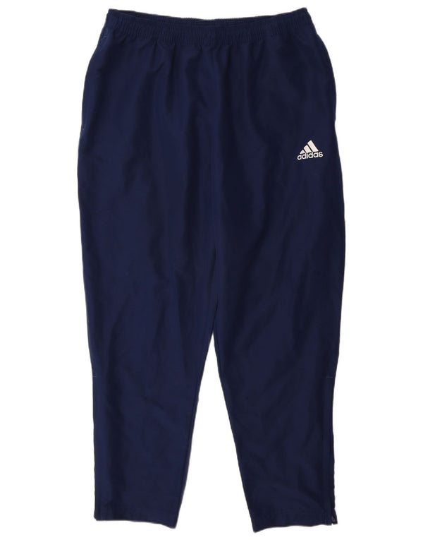 ADIDAS Mens Aeroready Tracksuit Trousers XL Navy Blue Polyester