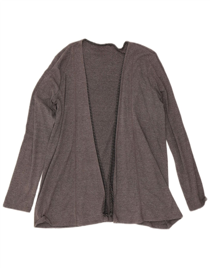 Marks & Spencer Womens Longline Cardigan Sweater UK 14 Medium Grey