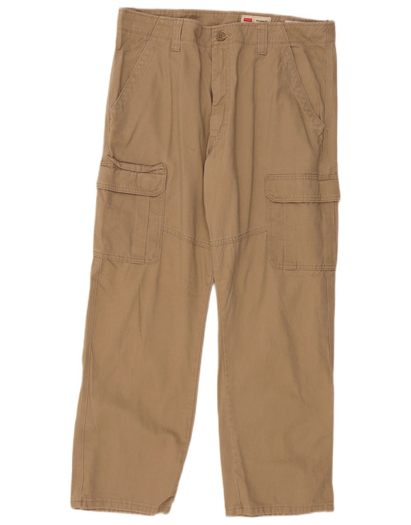 Wrangler Mens Relaxed Fit Cargo Trousers W36 L30 Beige Cotton