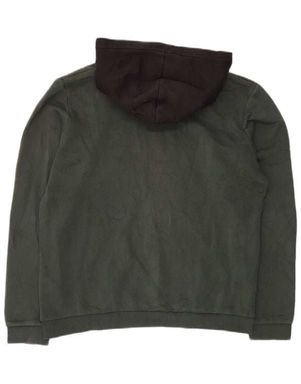 JACK & JONES Boys Graphic Hoodie Jumper 15-16 Years Green Colourblock