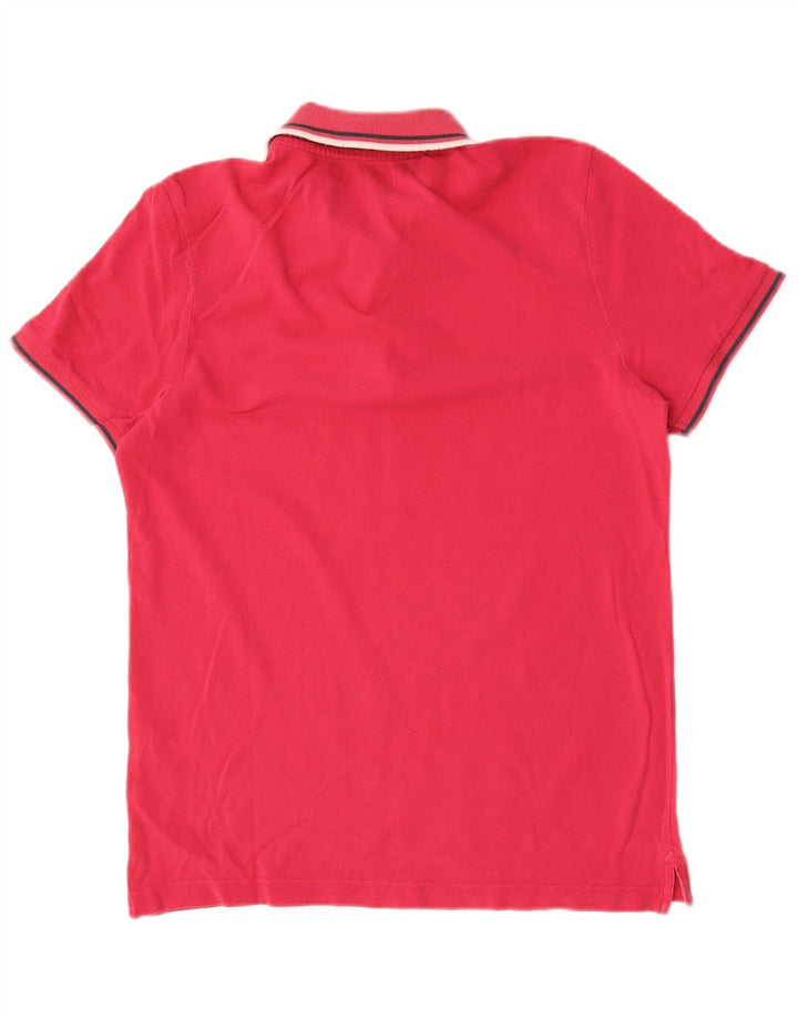 Diadora Mens Polo Shirt Medium Pink Cotton