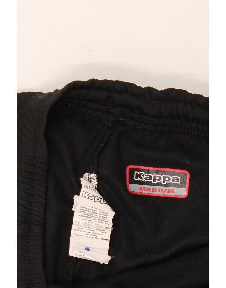 Kappa Mens Graphic Tracksuit Trousers Medium Black Polyester