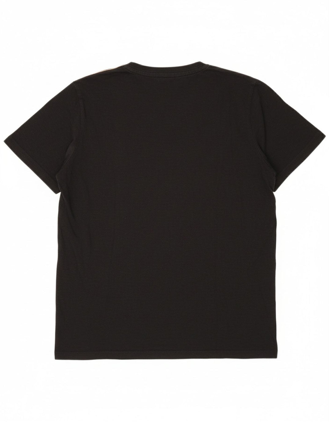 JACK & JONES Mens Graphic T-Shirt Top Medium Black Cotton