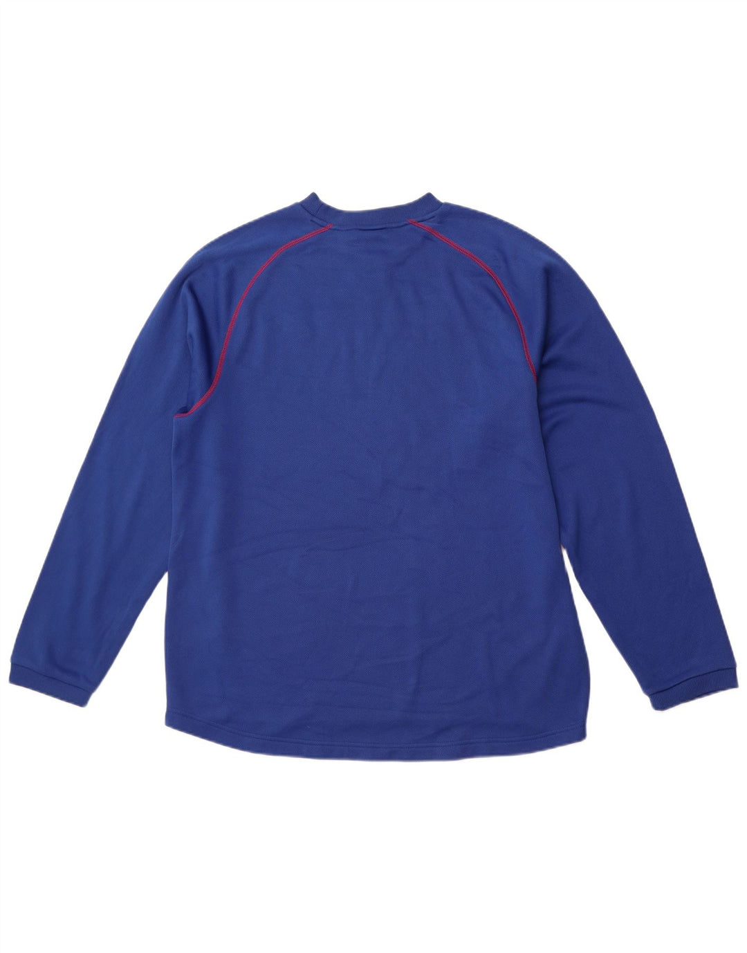 REEBOK Mens Giants Graphic Top Long Sleeve Large Blue Polyester