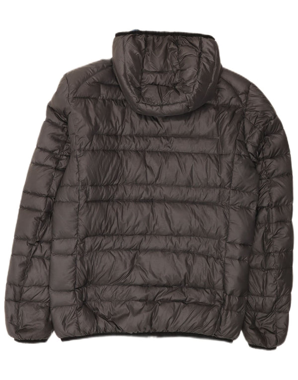 Blauer Mens Hooded Padded Jacket UK 38 Medium Grey Polyamide