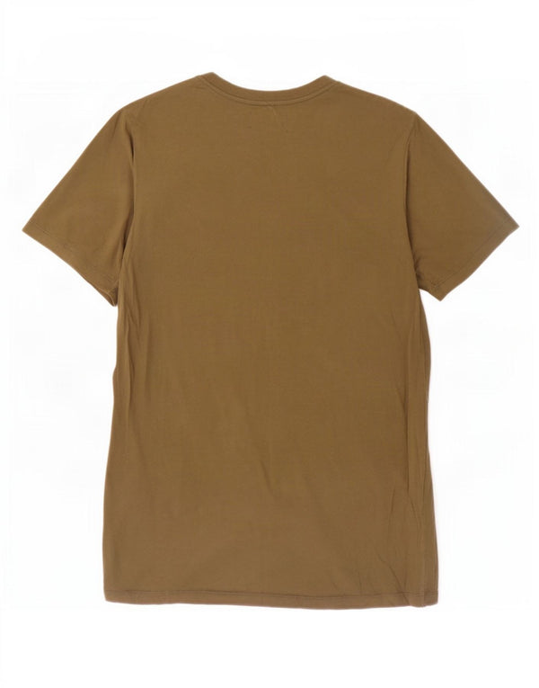Religion Mens Graphic T-Shirt Top Small Khaki Cotton