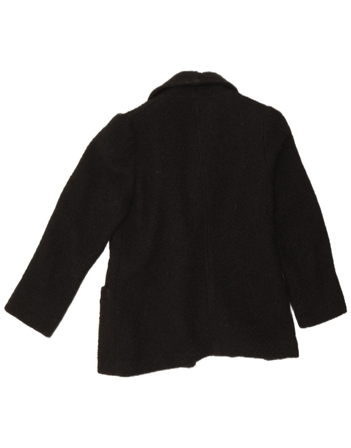 Vintage Womens Double Breasted Blazer Jacket UK 12 Medium Black