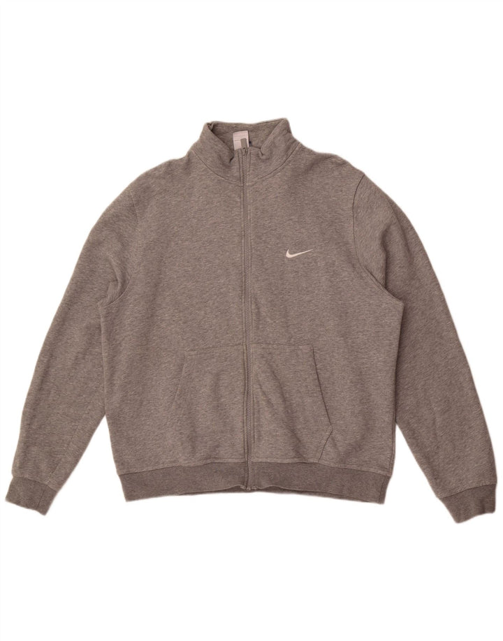 Nike Mens Tracksuit Top Jacket XL Grey Cotton