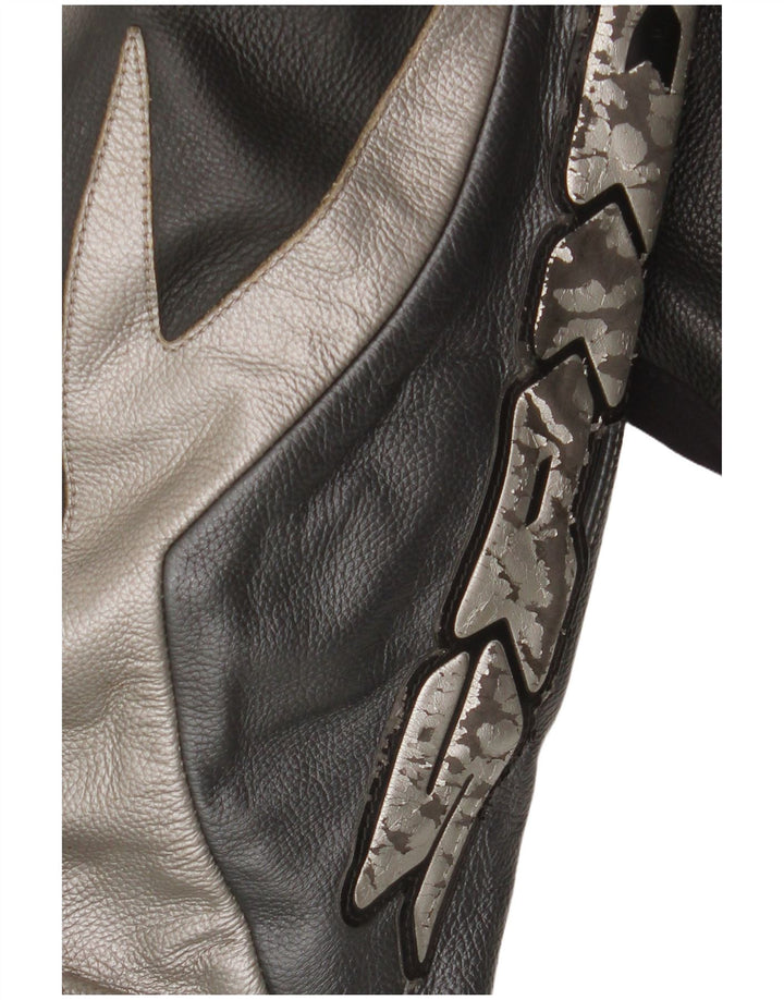 Spidi Mens Motorcycle Graphic 2 Piece Set Size 48 Medium Black Leather