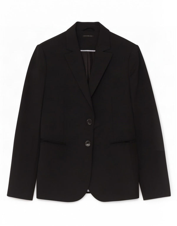 Sisley Womens 2 Button Blazer Jacket UK 12 Medium Black