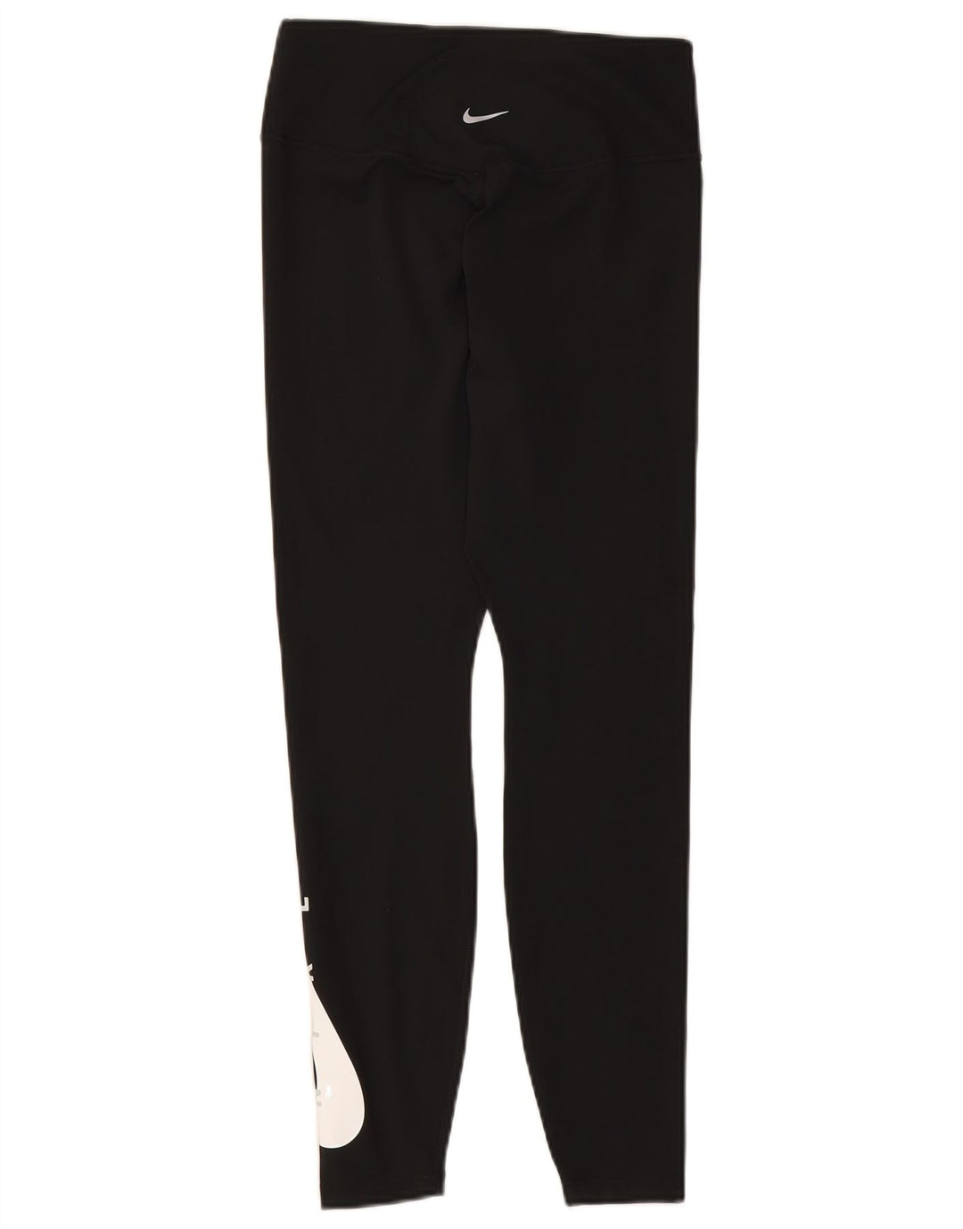 NIKE Womens Dri Fit Graphic Leggings UK 12 Medium  Black