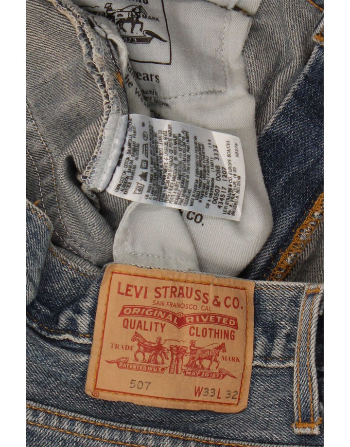 Levi's Womens 507 Bootcut Jeans W33 L28 Blue Cotton