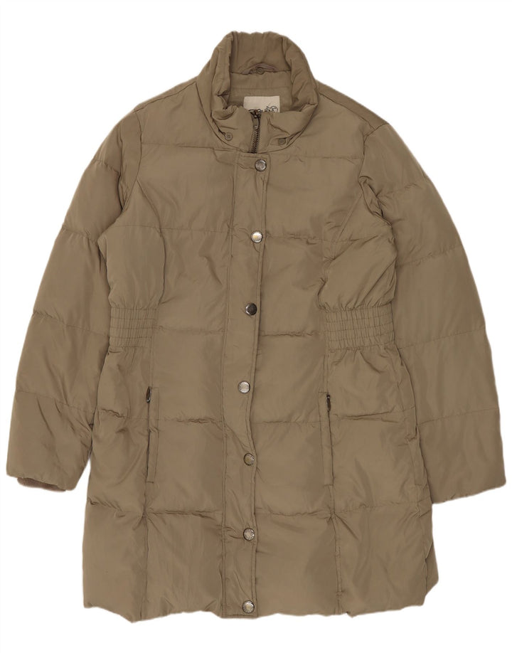Esprit Womens Padded Coat UK 16 Large Khaki Polyester