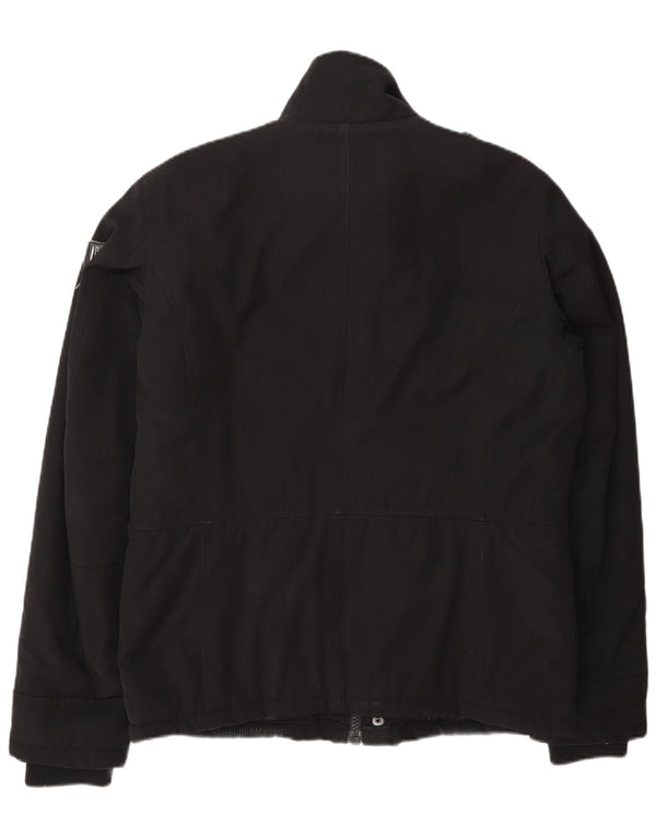 Bomboogie Mens Military Utility Jacket UK 40 Large Black Polyester