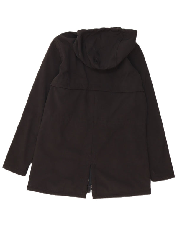 New Balance Womens Hooded Sherpa Parka Jacket UK 16 Large Black Polyester