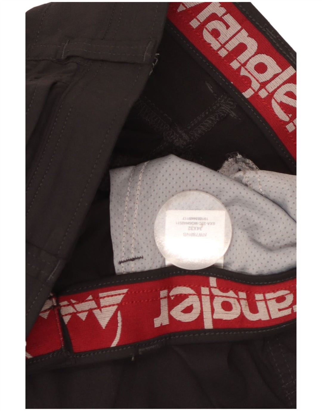 Wrangler Mens Straight Cargo Trousers W34 L32 Black Nylon