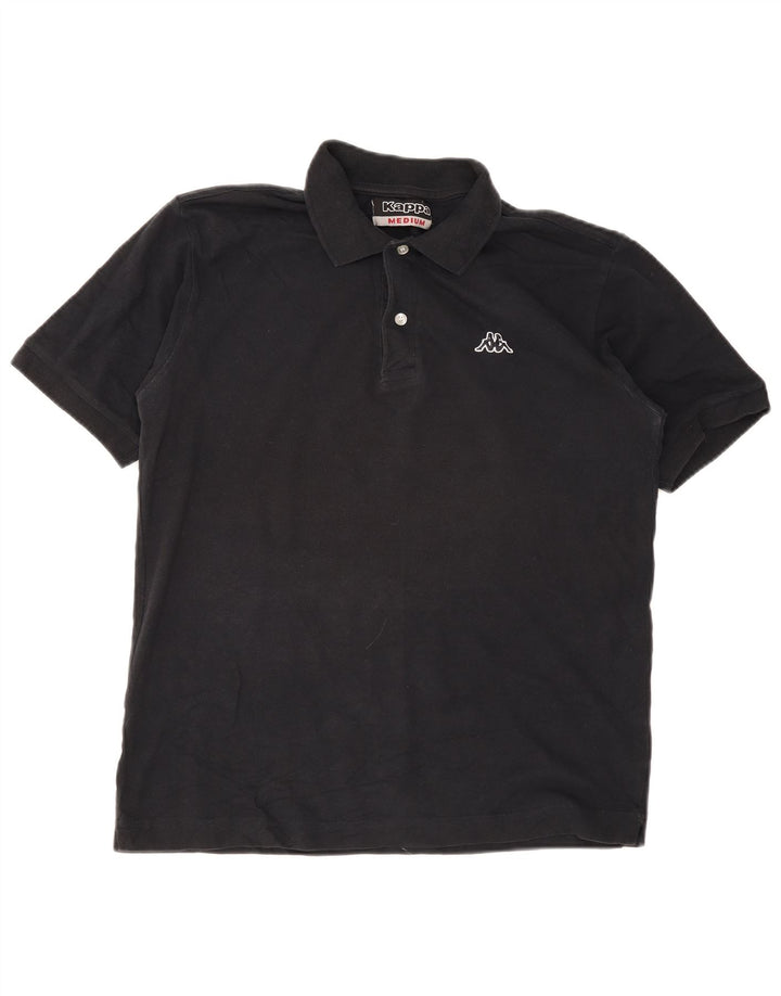 Kappa Mens Polo Shirt Medium Black Cotton