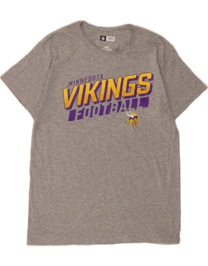 NFL Mens Minnesota Vikings Graphic T-Shirt Top Medium Grey Cotton Vintage NFL and Second-Hand NFL from Messina Hembry 