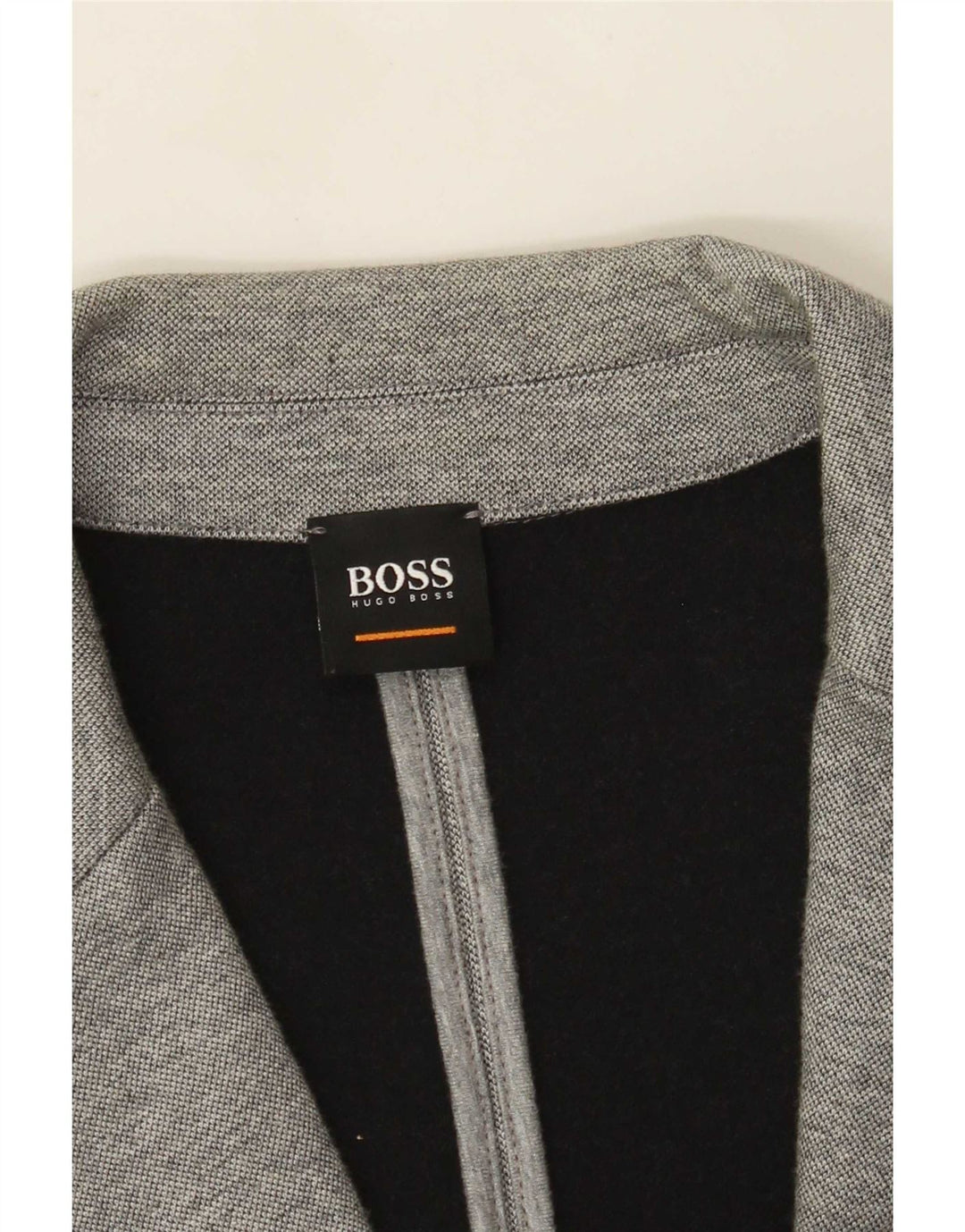 Hugo Boss Mens 2 Button Blazer Jacket UK 40 Large Grey Cotton
