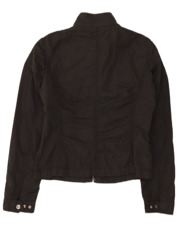 Brema Womens Graphic Utility Jacket IT 44 Medium Black Polyamide