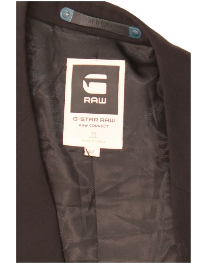 G-Star Mens 2 Button Blazer Jacket IT 52 XL Black Polyester