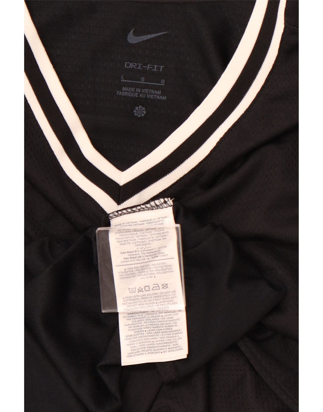 NIKE Mens Dri Fit Vest Top Large Black Polyester