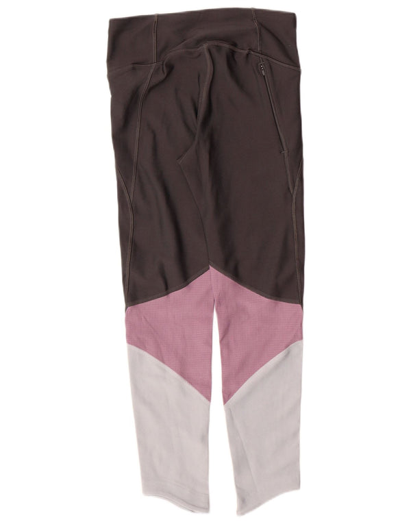 UNDER ARMOUR Womens Heat Gear Leggings UK 8 Small  Grey Colourblock