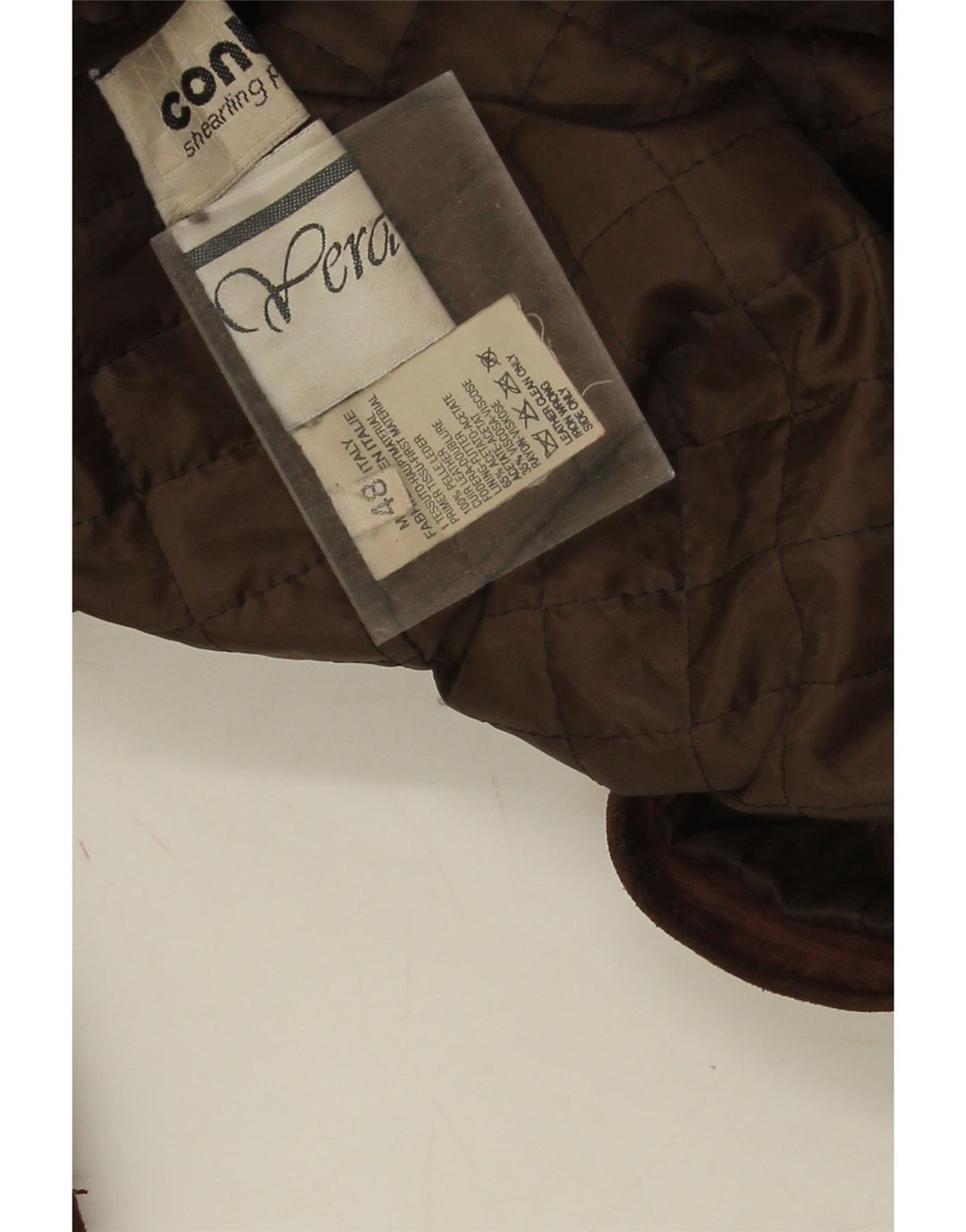 Conbipel Womens Suede Overcoat IT 48 XL Brown Leather