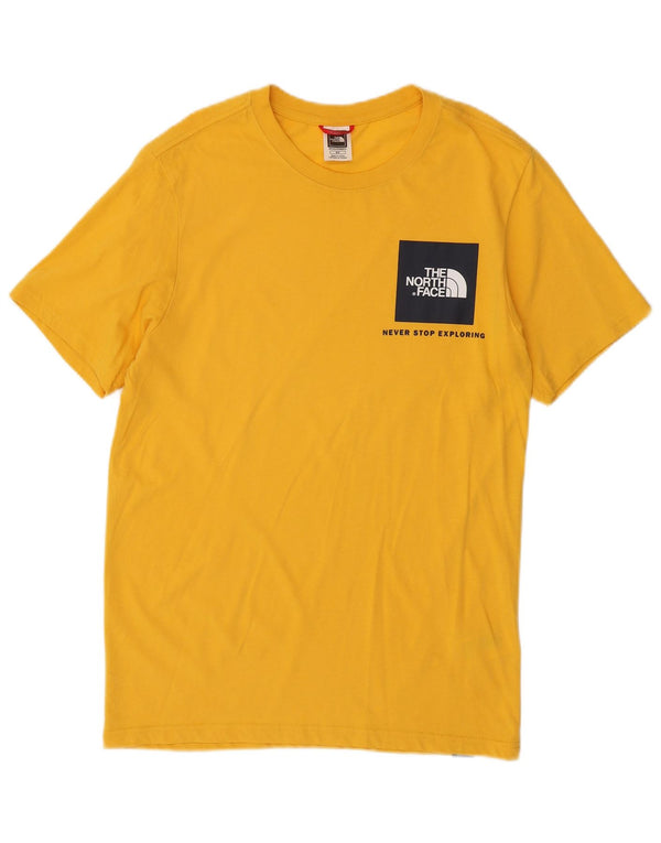 The North Face Mens Graphic T-Shirt Top Small Yellow Cotton