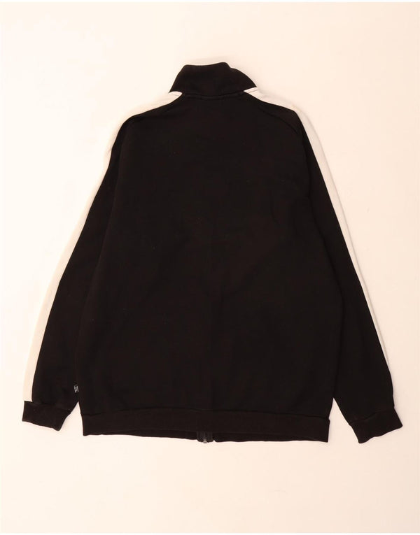 PUMA Mens Tracksuit Top Jacket Medium Black Colourblock Cotton