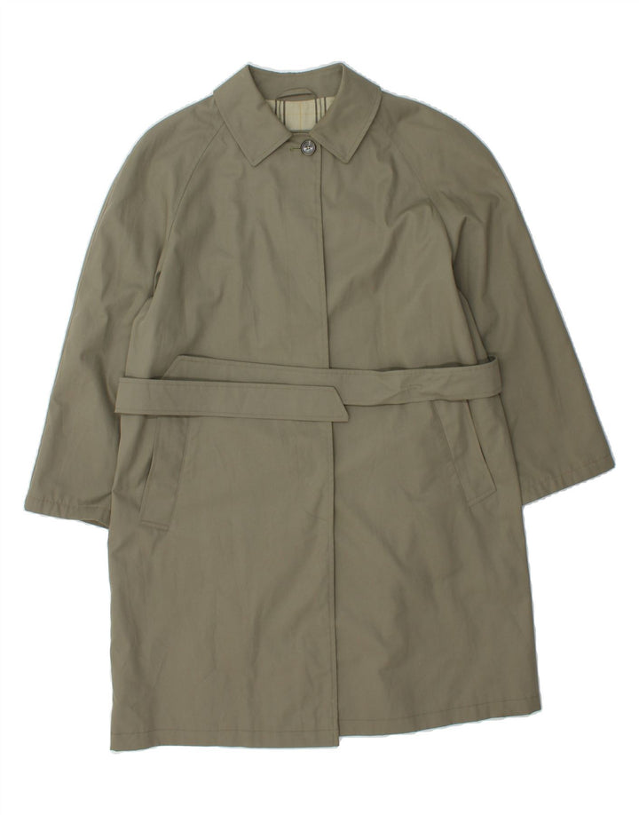 HERNO Womens Overcoat EU 40 Medium Khaki Polyester Vintage Herno and Second-Hand Herno from Messina Hembry 