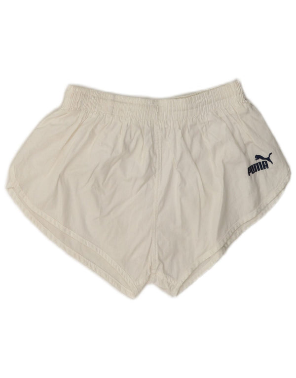 Puma Womens Sport Shorts UK 10 Small White