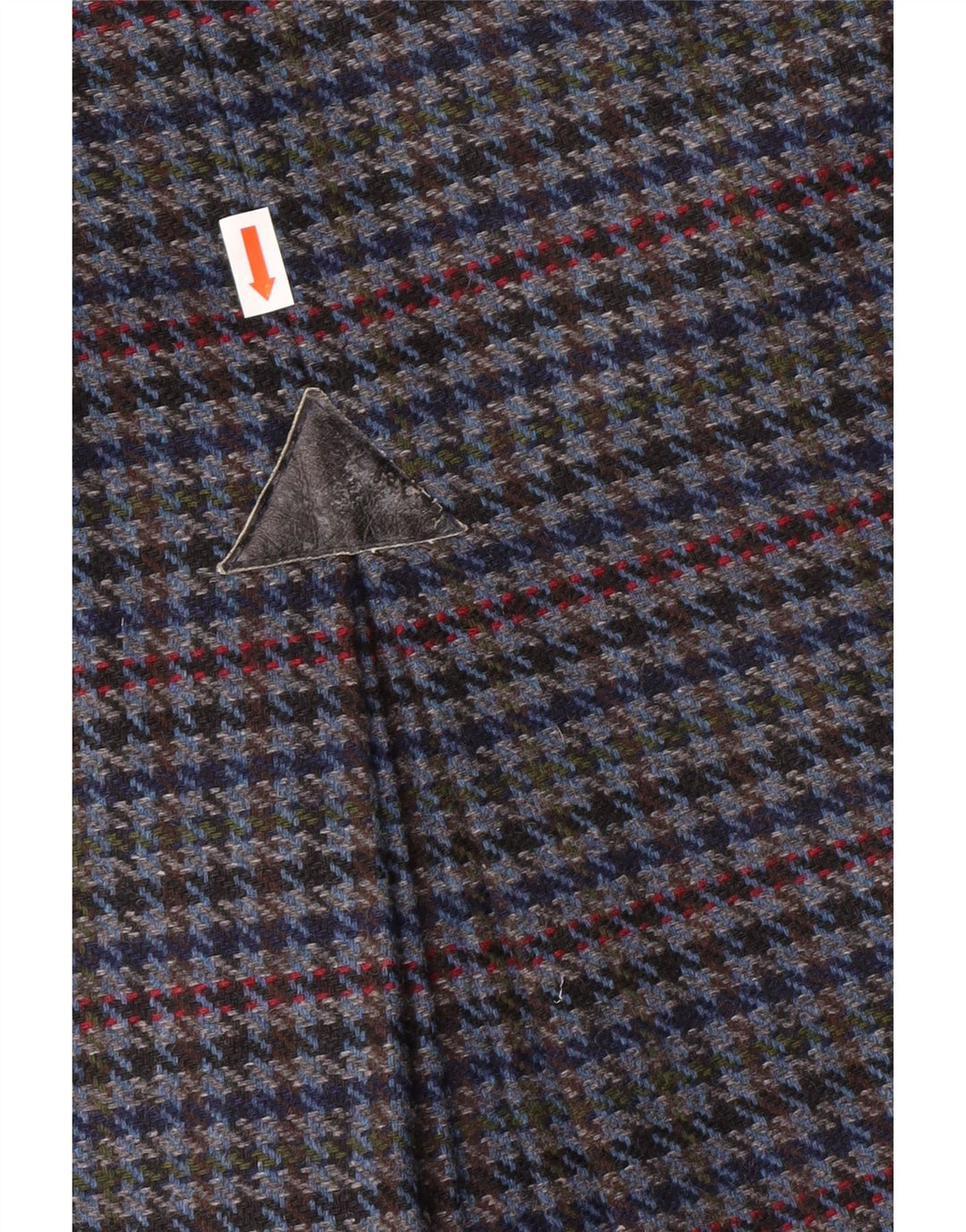 Vintage Womens Pencil Skirt UK 14 Medium W28 Blue Houndstooth