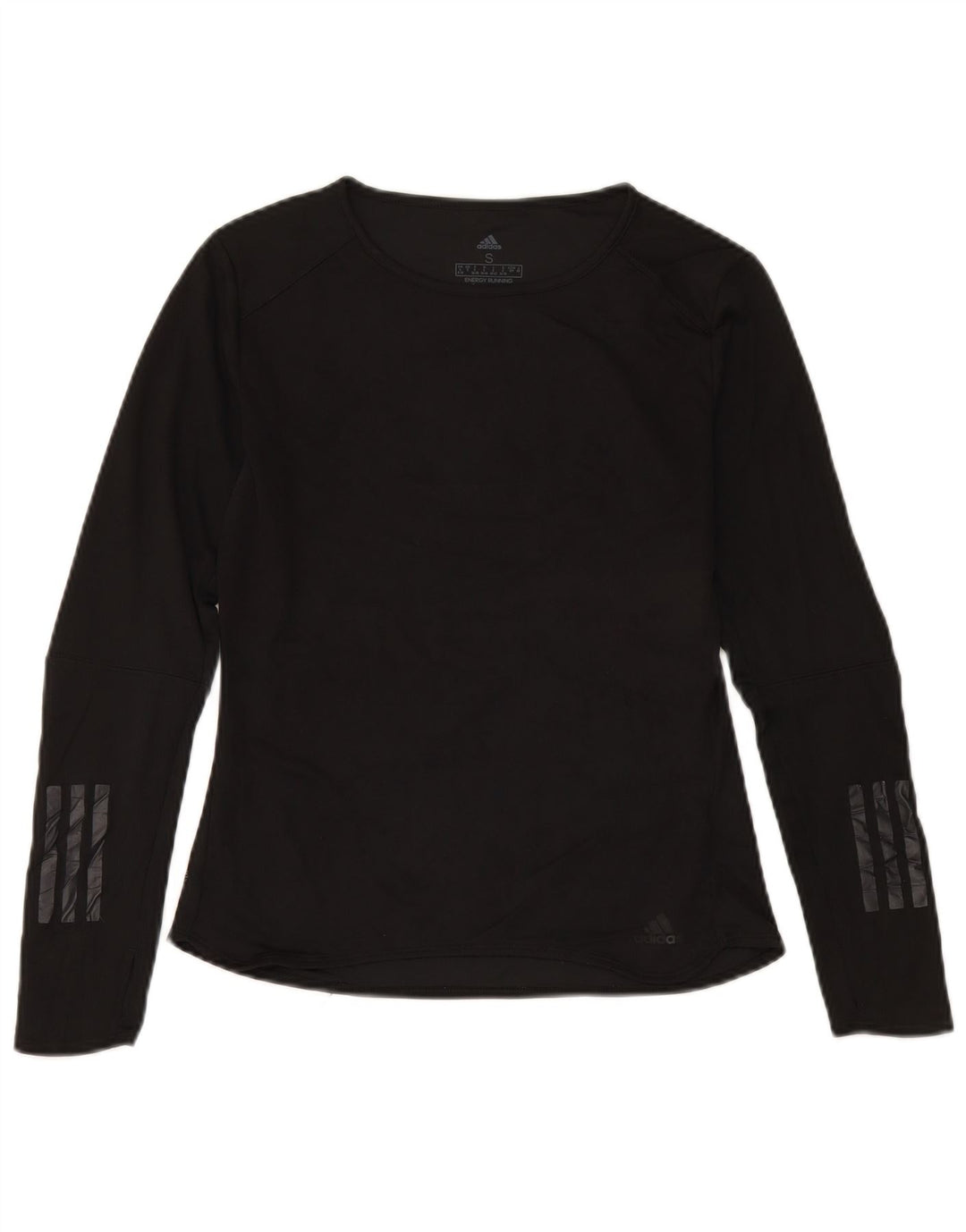 Adidas Womens Climacool Top Long Sleeve UK 8/10 Small Black Polyester
