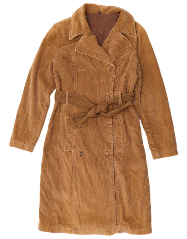 Vintage Womens Corduroy Coat UK 12 Medium Brown