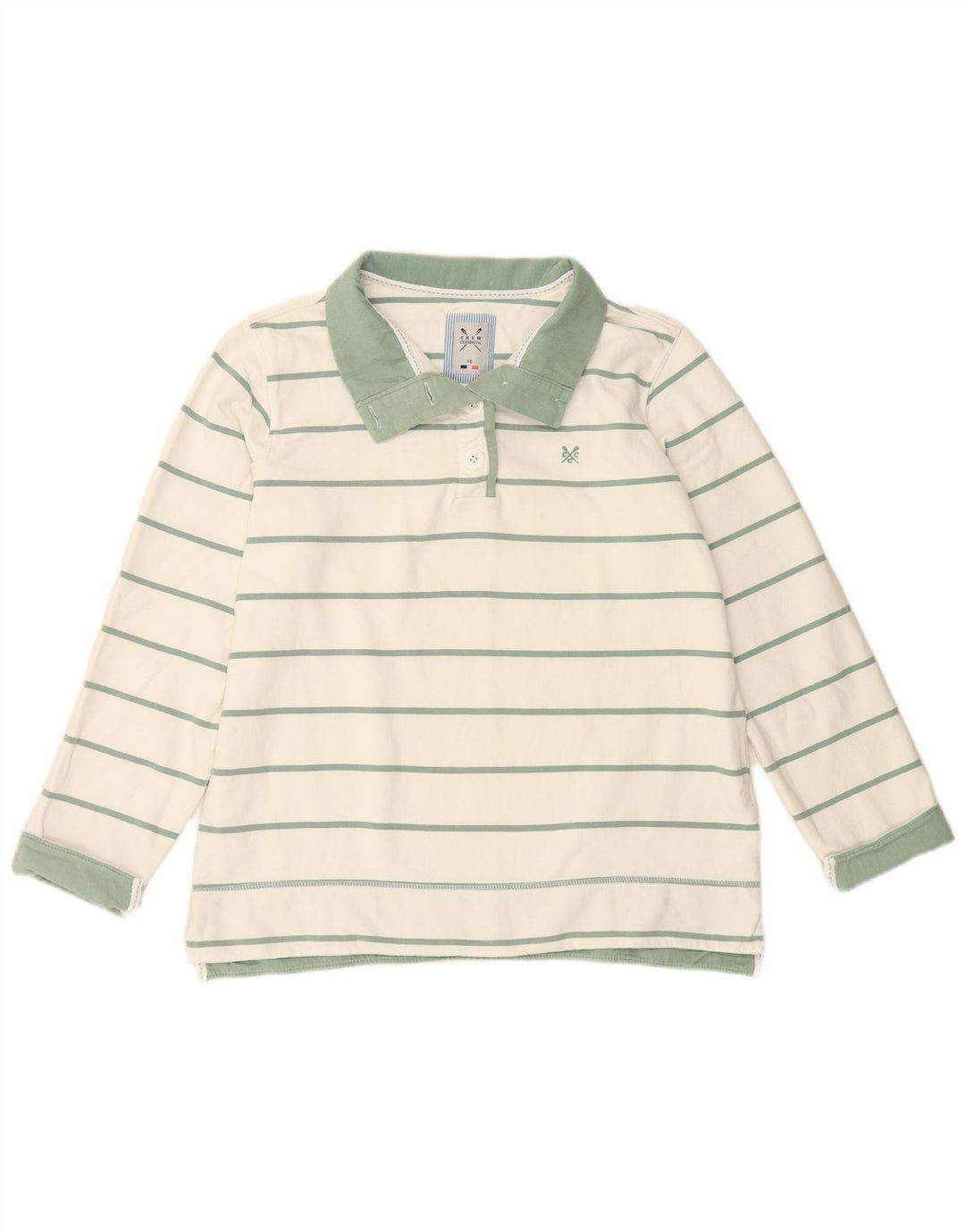 CREW CLOTHING Womens Sweatshirt Jumper UK 16 Large  White Striped