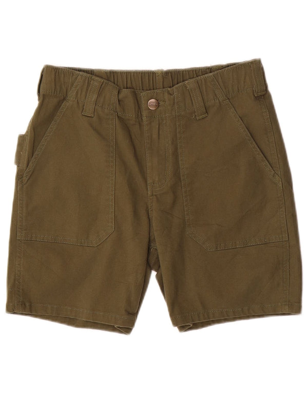 Carhartt Womens Relaxed Fit Chino Shorts US 2 XS W28 Khaki Cotton