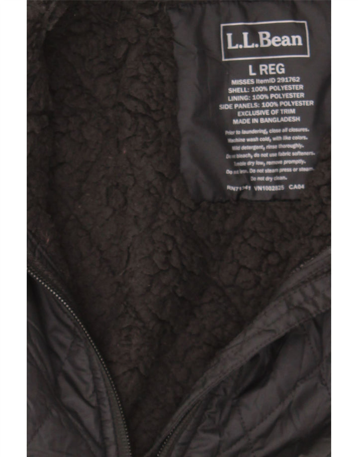 L.L.BEAN Womens Quilted Gilet UK 16 Large Black Polyester Vintage L.L.Bean and Second-Hand L.L.Bean from Messina Hembry 