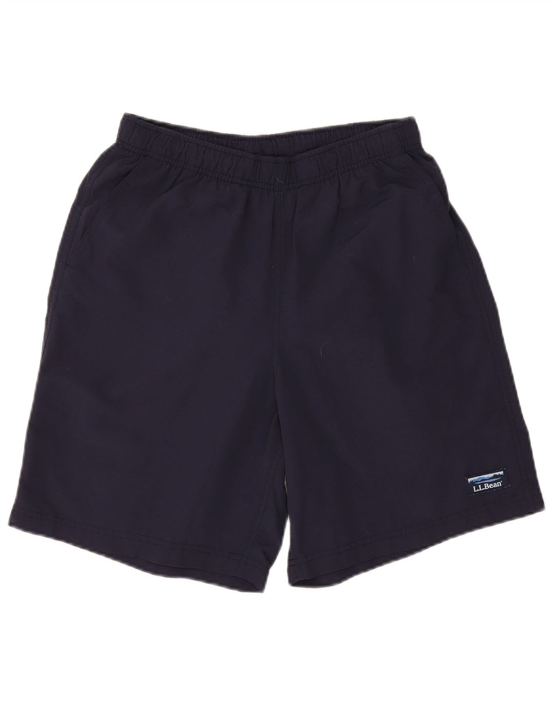 L.L.BEAN Mens Swimming Shorts Small Navy Blue Nylon